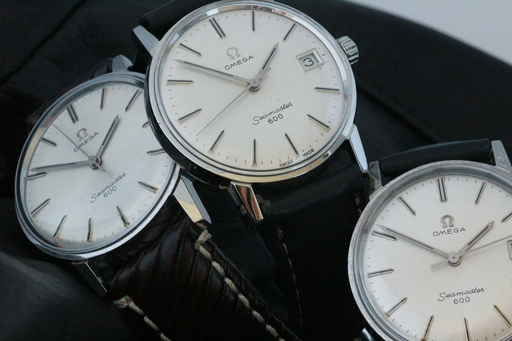 A nice trio of Omega Seamaster 600 vintage watches.